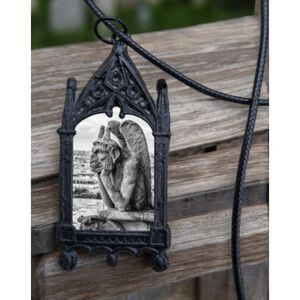 Thinking Gargoyle Pendant Stone Cathedral Art Stoneworks Masonry Sculpture